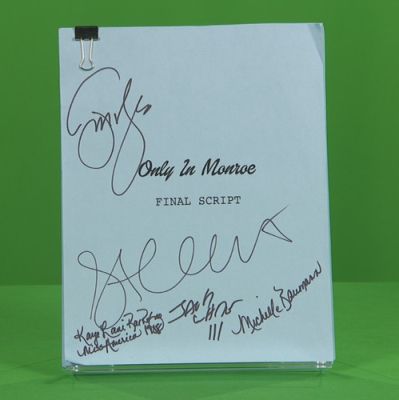 SIGNED! STEPHEN COLBERT‘S FINAL SCRIPT from ONLY IN MONROE air date May 22, 2026