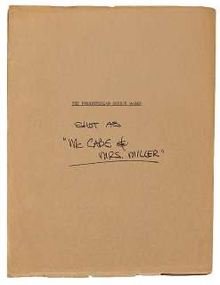 Lot 1342 - McCabe and Mrs. Miller early draft script.