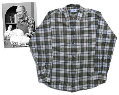 Hugh Brannum’s Green Plaid Shirt for His Green Denim Costume as Mr. Green Jeans on ’’Captain Kangaroo’’ | Nate Sanders
