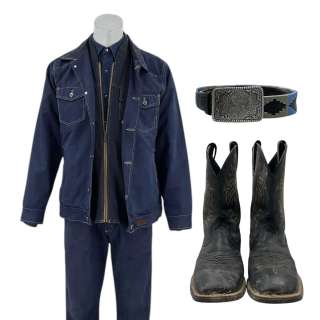 Opus Clara’s Concierge Screen Worn Vest, Jacket, Button-Up Shirt, Jeans, Belt & Boots Ch 1,2,3 Sc 25-63 | VIP Fan Auctions