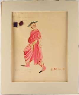 Tony Walton Original Artwork - 1966 costume design for Buster Keaton as Erronius in the feature… | Ewbank’s