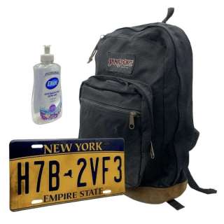 Materialists John (Chris Evans) Screen Used Backpack, Hand Soap Bottle & License Plate | VIP Fan Auctions