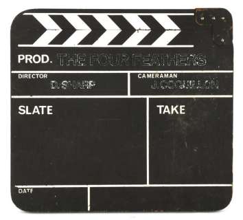 Lot 8257 - The Four Feathers (1978) Clapperboard - An original production used clapperboard, used on set for…