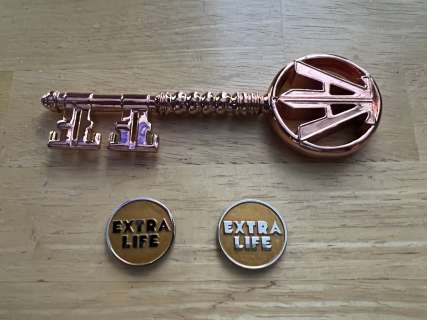 For Sale Ready Player One Copper Key and two Extra Life Coins.