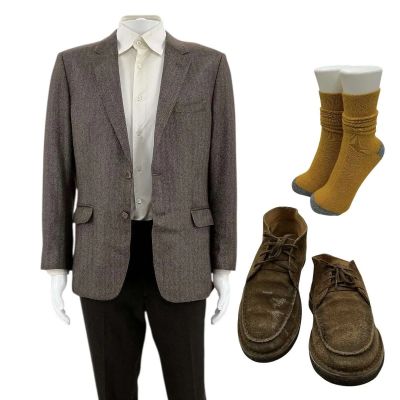 Play Dirty Parker Screen Worn Jacket, Button-Up Shirt, Pants, Socks & Boots Ch 3 Sc Multiple | VIP Fan Auctions