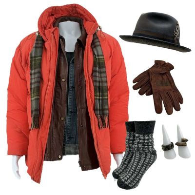 Lot 164: Play Dirty Grofield Screen Worn (3) Jackets, Singlet, Socks, Scarf, Rings, Gloves & Hat W/ Feather Ch 6 Sc 145-A203 | VIP Fan Auctions