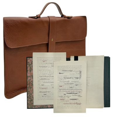 Hedda Hedda Gabler Production Used Leather Bag & Folder W/ Documents | VIP Fan Auctions