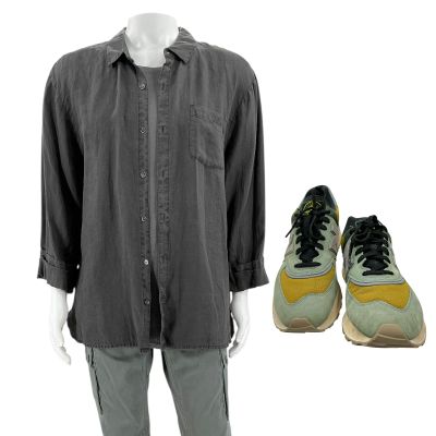 Lot 1: The Wrecking Crew James Hale Screen Worn Button-Up Shirt, T-Shirt, Pants & Sneakers Ch 8 Sc Multiple | VIP Fan Auctions