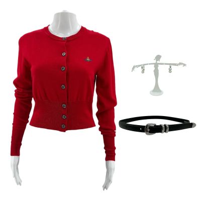 Lot 92: Relationship Goals Maya Screen Worn Sweater, Belt & Earrings Ch 4 Sc Multiple | VIP Fan Auctions