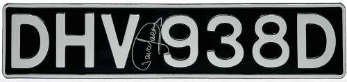 ONLY FOOLS & HORSES - DHV 938D - DAVID JASON SIGNED NUMBER PLATE | Auctioneum Ltd