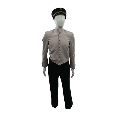 Crime 101 Ormon Screen Worn Bellman Uniform Jacket, Pants W/ Suspenders & Hat Ch 8a Sc 164-164c | VIP Fan Auctions