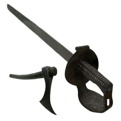 The Bluff Connor Soldier Screen Used Rubber Hatchet & Plastic Soldier Sword | VIP Fan Auctions