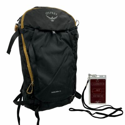 Lot 29: The Drama Charlie Screen Used Art Museum Badge & Backpack | VIP Fan Auctions