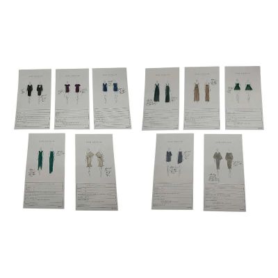 Mother Mary Sam Anselm Production Used 5 Piece SS2 Garment Sketch Set & 5 Piece SS5 Garment Sketch Set | VIP Fan Auctions