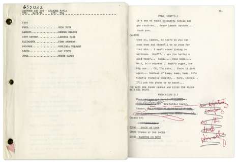 ’’Sanford & Son’’ Script From 1974 Owned & Annotated by Redd Foxx -- 40 Pages, Missing Cover -- Very Good Condition -- From Redd Foxx Estate | Nate Sanders