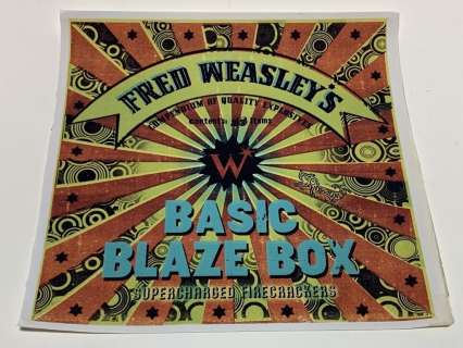 Harry Potter and the Half-Blood Prince (2009) - Basic Blaze Box Weasleys’ Wizard Wheezes Store Label | Hanlin Auction Service