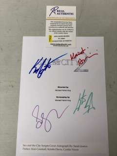 Lot 673 - "Sex and The City 2" - Signed Script Cover by Cast w/COA from Real Authentic - includes autographs o