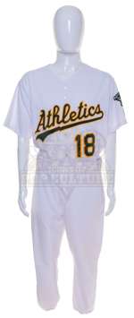 Lot 236 - Moneyball - Art Howe’s (Philip Seymour Hoffman) Oakland A’s Uniform – 16-17