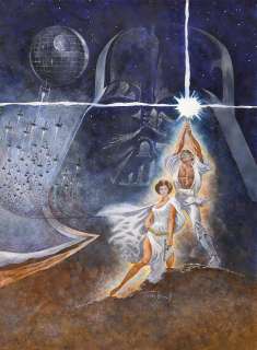 A Tom Jung original Star Wars: Episode IV–A New Hope concept artwork for the one sheet poster | Bonhams