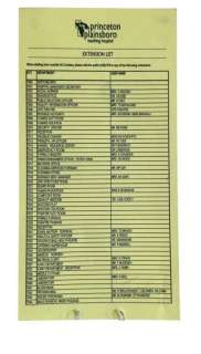 Lot 151 - House (2004–2012) - Prop Phone Number Extension List