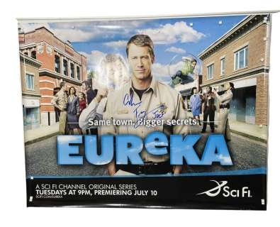 Lot 102 - Eureka (2006-2012) - Colin Ferguson Signed Large Vinyl Banner