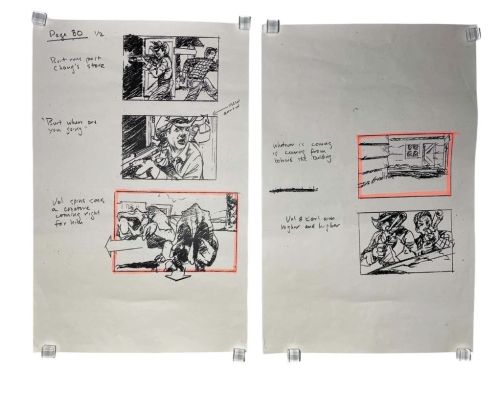 Lot 342 - Tremors 2: Aftershocks (Phil Tippett Collection 1996) - Storyboard Sheets - Lot B