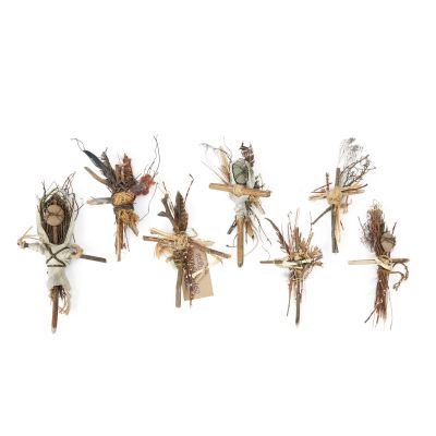 Lot 16 - A group of seven ’ill-wish’ dolls First seen Season 1, Episode 10, ’By The Pricking of My Thumbs’ (7) | Bonhams