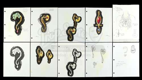 DEATH BECOMES HER (1992) - Lot 200 - Set of Hand-Drawn John Bell Pin Designs