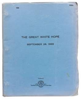 Screenplay for the 1970 Film ’’The Great White Hope’’ | Nate Sanders