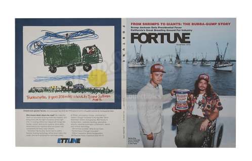 FORREST GUMP (1994) - Lot 270 - Forrest (Tom Hanks) and Lt. Dan (Gary Sinise) Fortune Magazine Cover