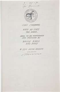 Victor Moscoso Storyboard Art for "Open My Eyes" Video. | Heritage