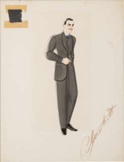 A Clark Gable Costume Design Sketch Signed by Walter Plunkett from "Gone With The Wind." | Heritage