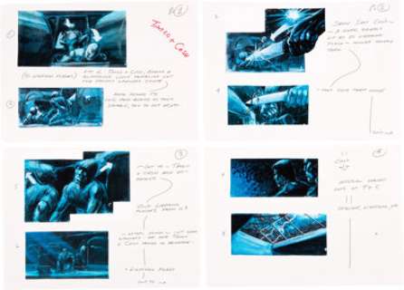 Tango and Cash Storyboard Group of 8 (Warner Brothers, c. 1989).