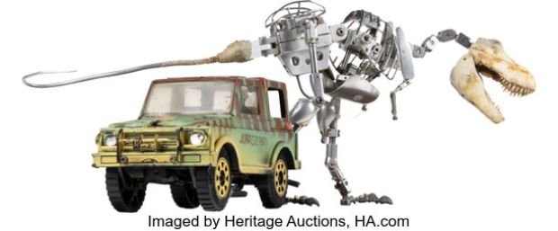 Jurassic Park (Universal, 1993), Tyrannosaurus Rex Articulating Stop-Motion Armature Screen-Used for Original Animatic and Go Motion Test Footage. (Total: 2 Items) | Heritage