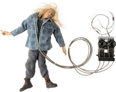 True Lies (TCF, 1994), Eliza Dushku "Dana Tasker" Radio-Controlled Kicker Puppet Miniature.