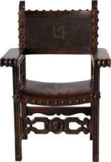 Cersei Lannister (Lena Headey) and Tywin Lannister (Charles Dance) Carved Wooden Chair from Game of Thrones (HBO® Original 2011-2019).
