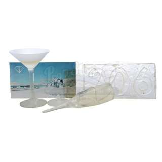 JAMES BOND: DIE ANOTHER DAY (2002) - Lot 795 - Martini Glass, Champagne Glass, Pamphlet, Room Key, and Room Sign
