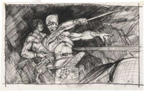 The Ten Commandments (Paramount, 1956), Group of (10) "Chariots Pursue the Israelites" Storyboard Artworks. (Total: 10 Items) | Heritage