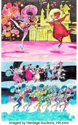 Hanna-Barbera’s All-Star Comedy Ice Revue Concept Art Pair by Phil Mendez (Hanna-Barbera, 1978). (Total: 2) | Heritage
