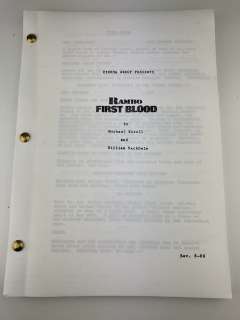 First Blood (1982) | First Blood (1982) - Sylvester Stallone as John J. Rambo - Film script Screenplay Revised draft August 1980 | Catawiki