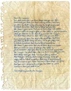 Lost | Sawyer’s letter to the man who murdered his parents | Profiles in History