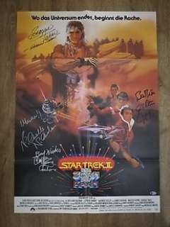 Star Trek II : the Wrath of Khan | Star Trek II : The Wrath of Khan - Signed by 4: William Shatner, Nichelle Nichols, Walter Koenig & George Takei - with Beckett COA | Catawiki