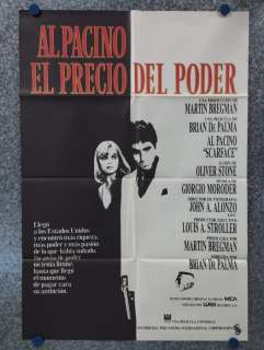 Scarface - Al Pacino, Michelle Pfeiffer | Scarface - Al Pacino, Michelle Pfeiffer - Scarface - El precio del poder - Spanish movie Poster - original 1984 | Catawiki
