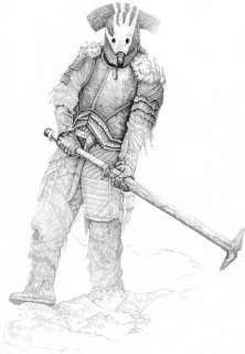 Rodriguez Ramal, Joaquin - Uruk-Hai (The Lord of The Rings) - Original Drawing - 50 x 32 cm - Pencil Art | Catawiki