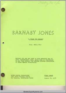 Script: Barnaby Jones-A Frame for Murder | Super Auctions