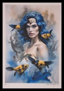 Wonder Woman - watercolor edition "Surreal Harmonies" by Emma Wildfang - Large size | Catawiki