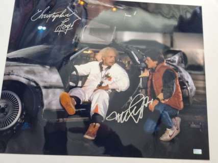 Back to the Future - Signed by Michael J. Fox & Christopher Lloyd - Certificate Celebrity Authentics - Photo, Autograph | Catawiki