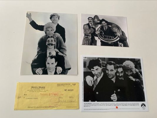 Marx Brothers - Zeppo Marx - A scarce signed check