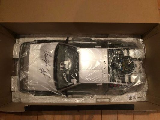 Back to the Future - DeLorean Time machine Model Car- Large 1:6 Scale - Hand signed by Christopher Lloyd (2017) - with - Hot Toys