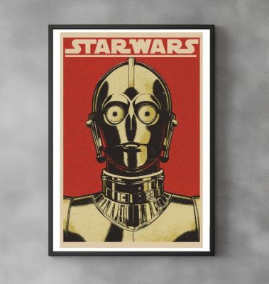 Star Wars - C-3PO: Vintage Propaganda - Star Wars - Pop Art - Signed and Numerated 2/10 - Sato Hageshi | Catawiki